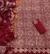 Block Print Elegant Cotton Suit Set - Yanchi